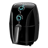 Cecotec Frigideira de ar sem óleo de 1,5 l, Cecofry Compact Rapid Moon Air Fryer, 900 W,...